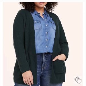 Torrid Open Front Rib Knit Cardigan